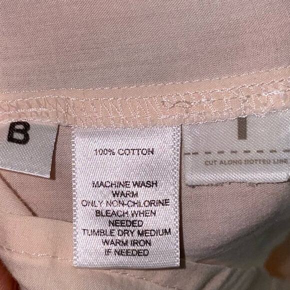 LOFT Ann Taylor Blush Light Pink Scalloped Long Sleeve Blouse Top Size Medium - Picture 4 of 6